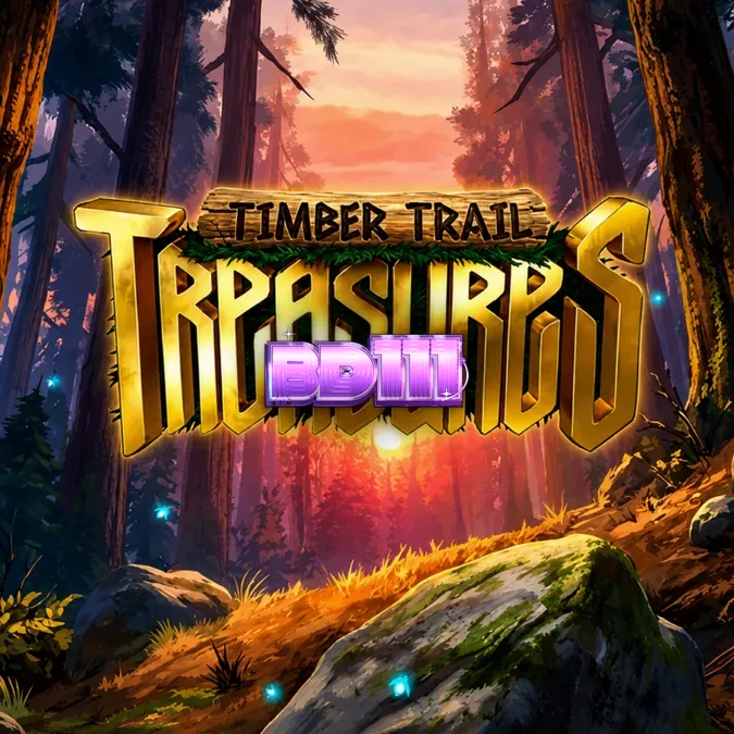 Timber Trail Treasures slot machine interface showing forest theme